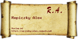 Repiczky Alex névjegykártya