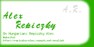 alex repiczky business card